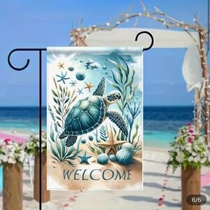 Welcome Sea Turtle Garden Flag 12x18”